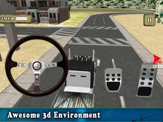 Изображение игры: Driving Army Truck Level