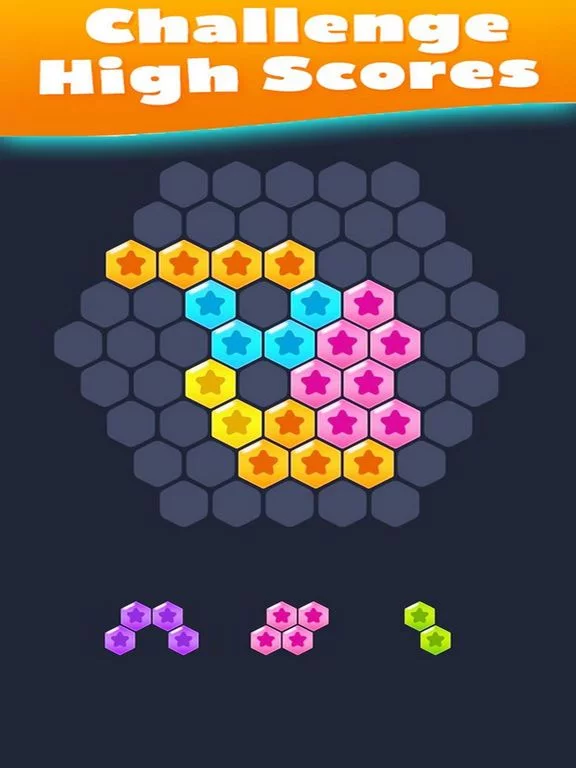 Изображение игры: Hex Fill Brain: Hexagon Blocks