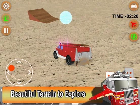 Изображение игры: Stunts Flying FireTruck 3D