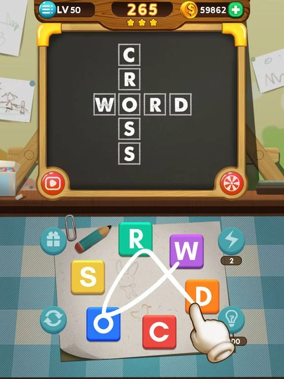 Изображение игры: Word Crossy-search link puzzle