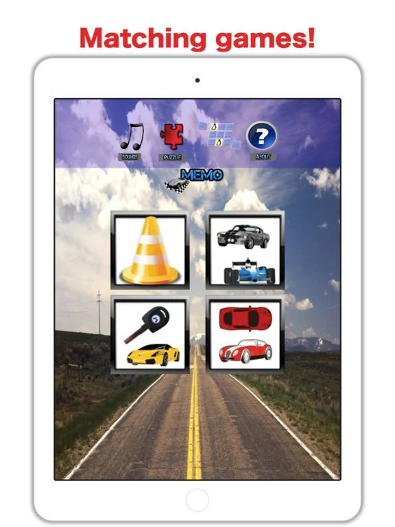 Изображение игры: Fun Car: Puzzles for kids 3 years free, all racing matching game and sounds for 4 year old children