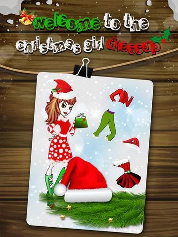 Изображение игры: Christmas Party Costume Salon - XMas Santa Girl Dress Up for Winter Holidays