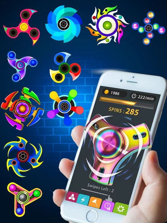 Изображение игры: Fidget Spinner App-New Tappy Finger hand Simulator