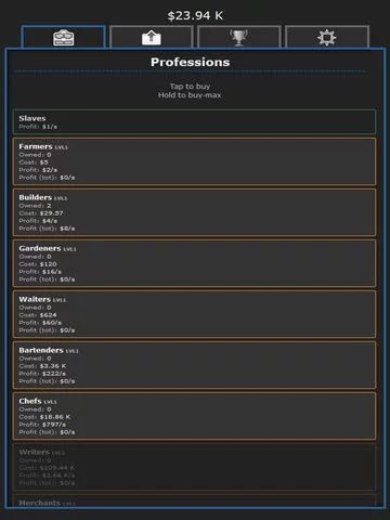 Изображение игры: Idle Professions