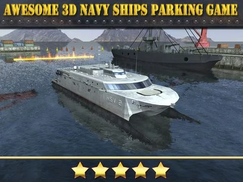 Изображение игры: Navy Boat Parking Simulator Game - Real Army Sailing Driving Test Run Park Sim Games