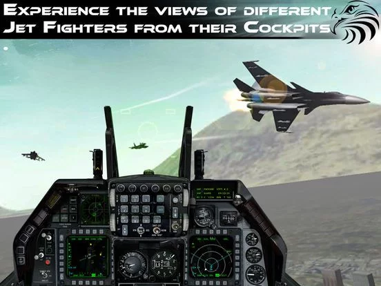 Изображение игры: Jet Fighter Dogfight Chase - Hybrid Flight Simulation and Action game 2016
