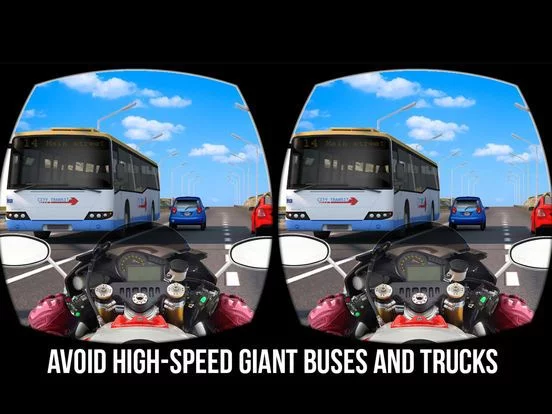Изображение игры: VR Crazy Bike Traffic Race - Top Racing Game Free