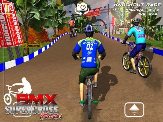 Изображение игры: BMX Supercross Champs - Free Bicycle Stunt Racing