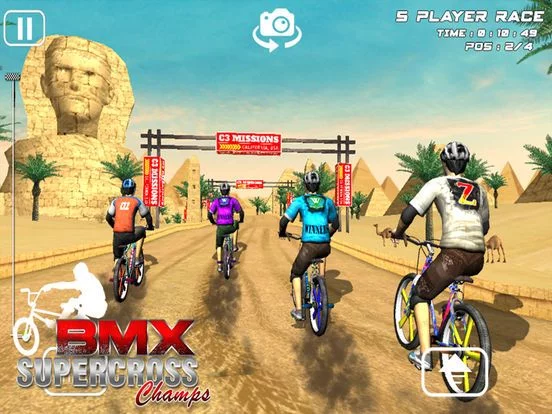 Изображение игры: BMX Supercross Champs - Free Bicycle Stunt Racing