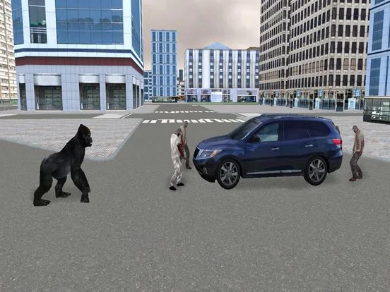 Изображение игры: Real Gorilla vs Zombies - City