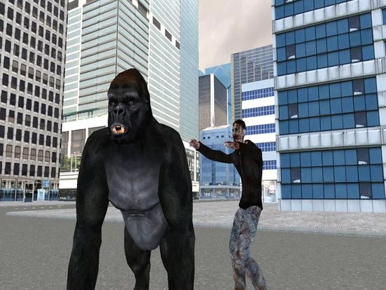 Изображение игры: Real Gorilla vs Zombies - City