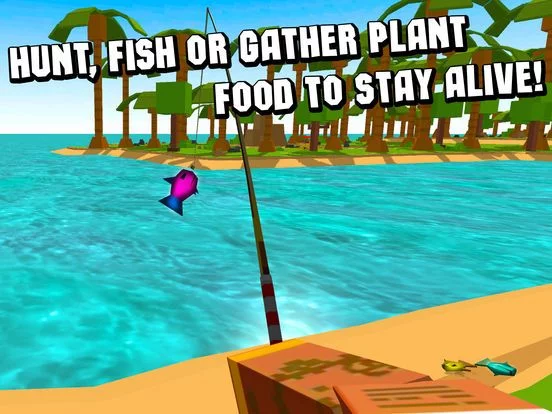 Изображение игры: Pixel Island Survival Simulator 3D