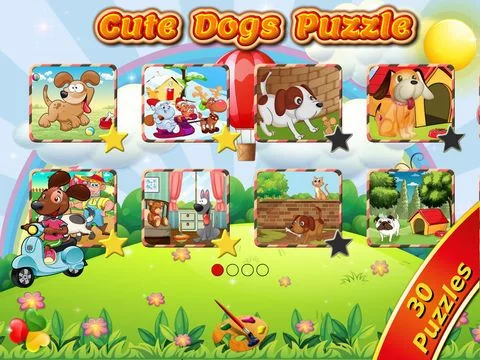 Изображение игры: Cute Dogs Jigsaw Puzzles for Kids and Toddlers Lite - Preschool Learning by Tiltan Games