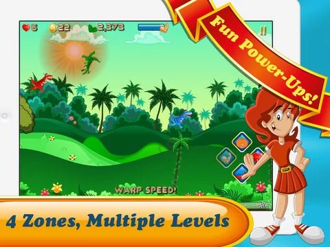 Изображение игры: Run Dino Run 2: Play funny baby TRex Dinosaur racing in a prehistoric jurassic world park - Newest HD free game for iPad by Tiltan Games