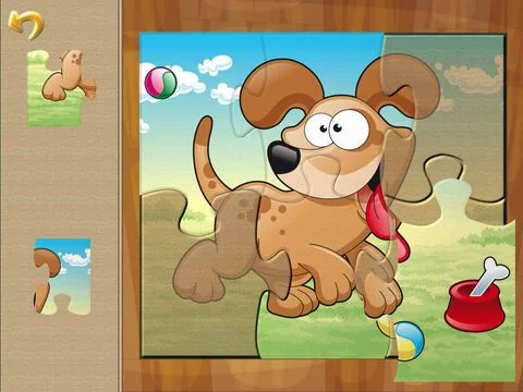 Изображение игры: Cute Dogs Jigsaw Puzzles for Kids and Toddlers Lite - Preschool Learning by Tiltan Games