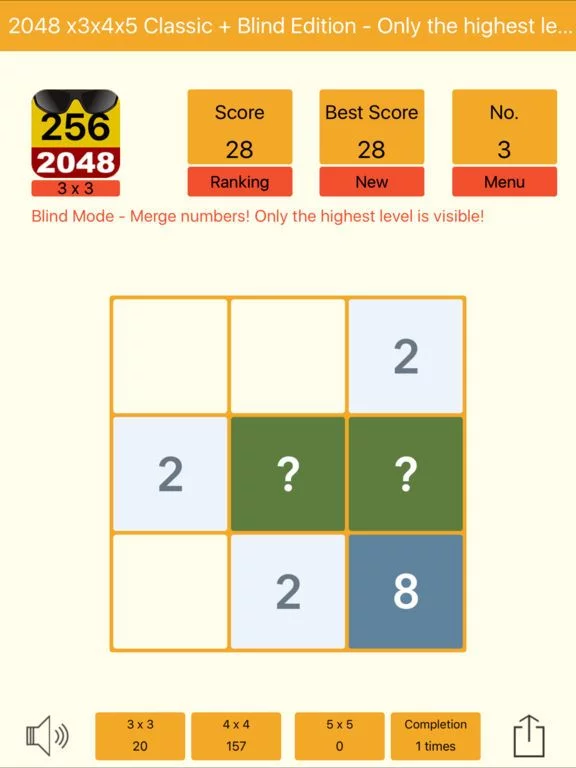 Изображение игры: 2048 3x3 4x4 5x5 + Blind