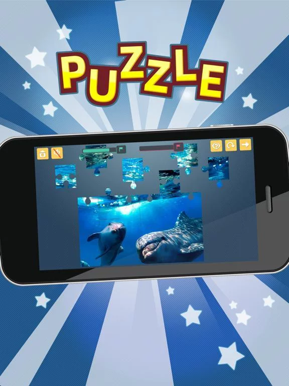 Изображение игры: Seascape and Dolphin Jigsaw Puzzles