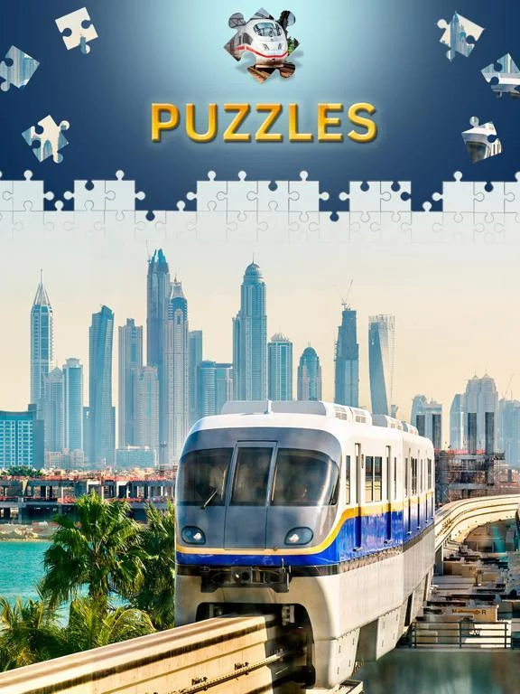 Изображение игры: Train Jigsaw Puzzle Games Free