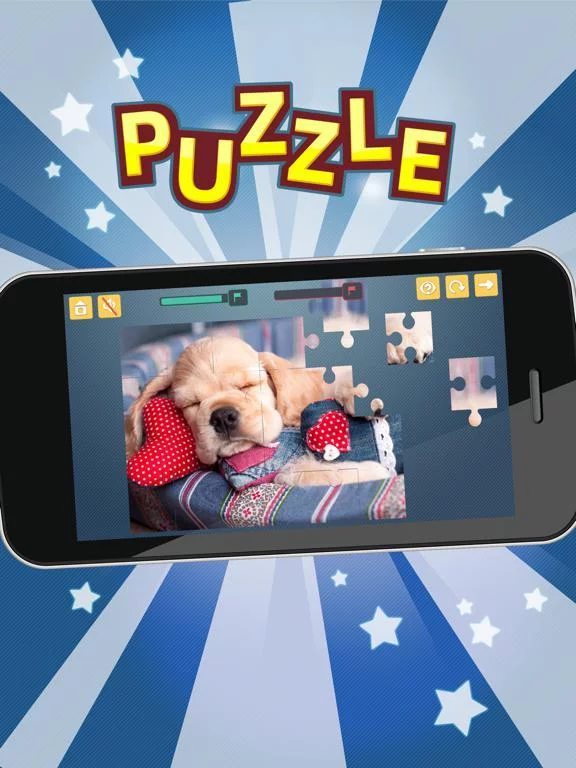 Изображение игры: Puppy Jigsaw Puzzles. Premium
