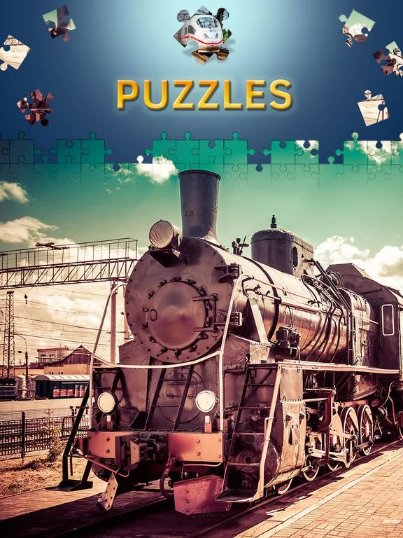Изображение игры: Train Jigsaw Puzzle Games Free