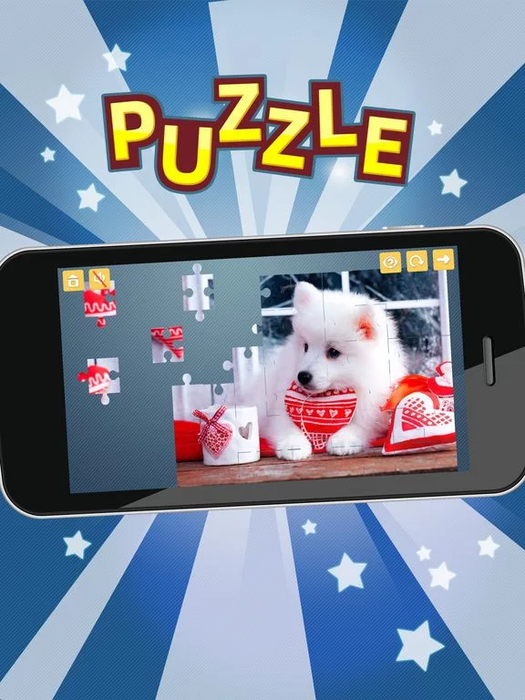 Изображение игры: Puppy Jigsaw Puzzles. Premium