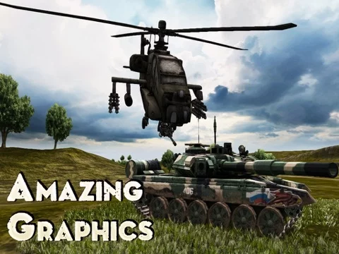 Изображение игры: Boeing AH-64 Apache Longbow - Combat Gunship Helicopter Simulator of Infinite Tanks Hunter
