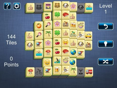 Изображение игры: Mahjong Addictive Puzzle - Emoji Tiles Matching Fun