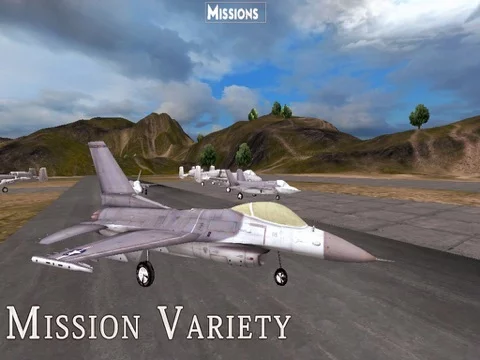 Изображение игры: F-16 Fighting Falcon - Combat Flight Simulator of Infinite Fighter Hunter