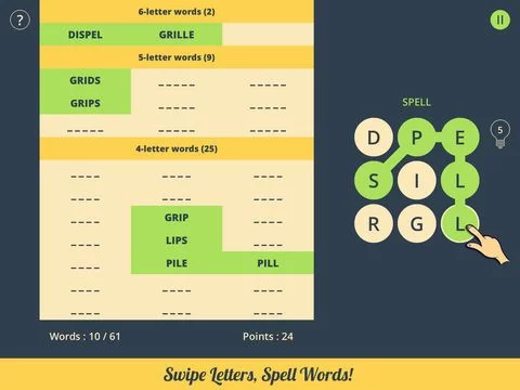 Изображение игры: Spell Grid 2: Word Spelling Game