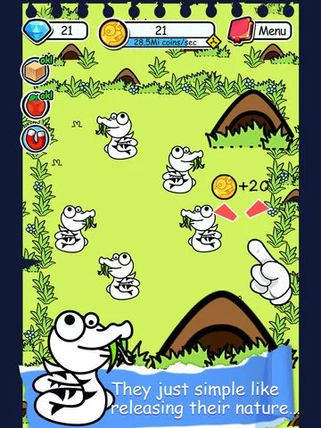 Изображение игры: Snake Evolution - Tap Coins of the Mutant Tapper Clicker Game by Mr. sLItHeR
