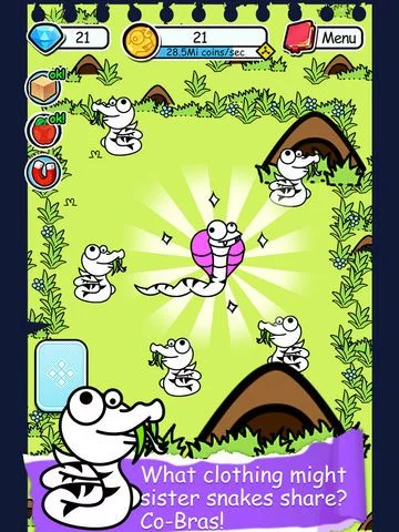 Изображение игры: Snake Evolution - Tap Coins of the Mutant Tapper Clicker Game by Mr. sLItHeR