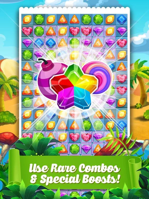 Изображение игры: Addictive Gem Match Mania Drop