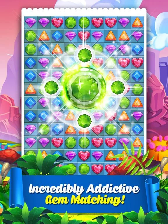 Изображение игры: Addictive Gem Match Mania Drop