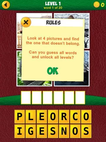Изображение игры: 4 Pics: Find the odd word II