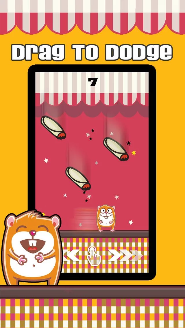 Изображение игры: A Tiny Hamster Dodging Burritos