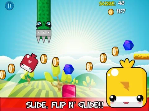 Изображение игры: Flipping Birds - Slide Flip N' Glide