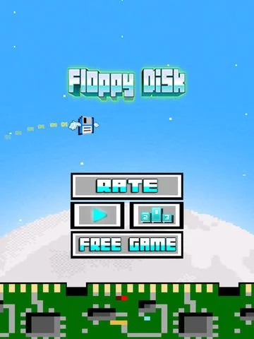 Изображение игры: Floppy Disk - Play Free 8-Bit Flying Games