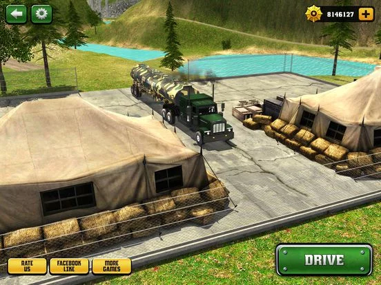 Изображение игры: Uphill Offroad Army Oil Tanker Transporter Truck