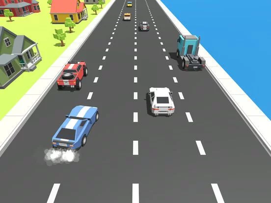 Изображение игры: Blocky Cars Traffic Drive GT