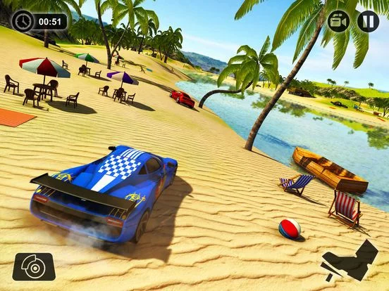 Изображение игры: Floating Water Car Driving - Beach Surfing Racing