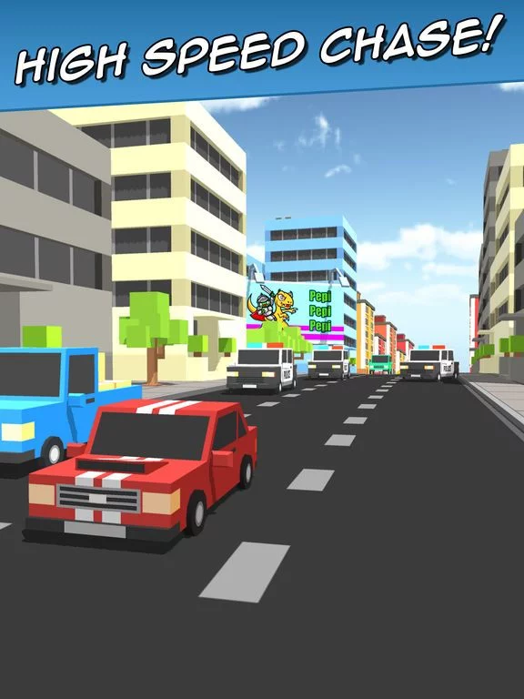 Изображение игры: Speedy Car Racer - Free Craft Traffic Game of Blocky Mustang