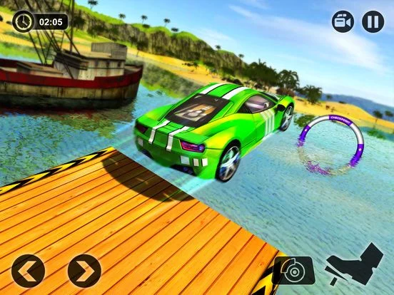 Изображение игры: Floating Water Car Driving - Beach Surfing Racing