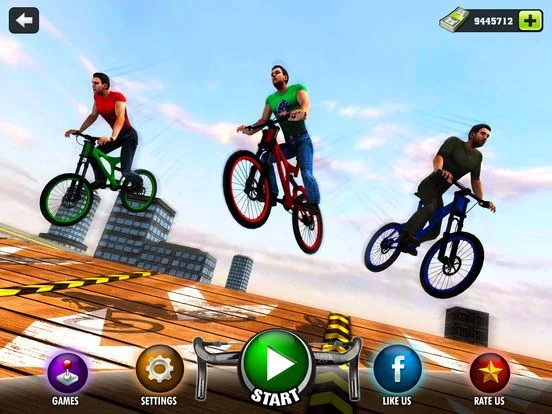 Изображение игры: Rooftop BMX Bicycle Stunt Rider - Cycle Simulation