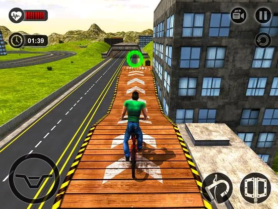 Изображение игры: Rooftop BMX Bicycle Stunt Rider - Cycle Simulation