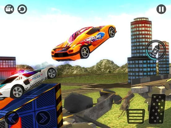 Изображение игры: Police Car Chase Smash vs Criminal Gangster Escape