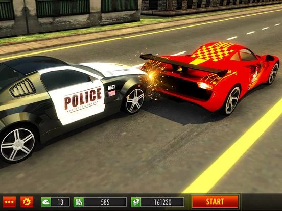 Изображение игры: Police Car Chase Smash vs Criminal Gangster Escape
