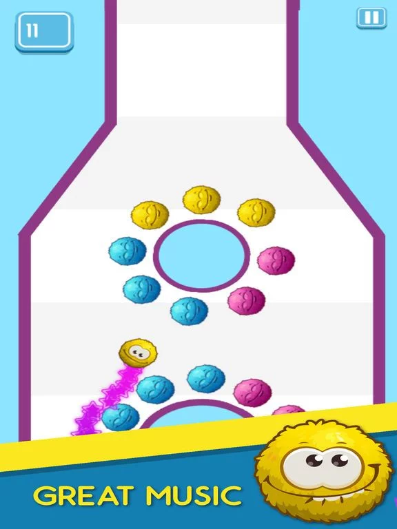 Изображение игры: Color Balls: Fluffy Road Blast