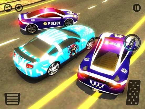 Изображение игры: Police Car Chase Smash vs Criminal Gangster Escape
