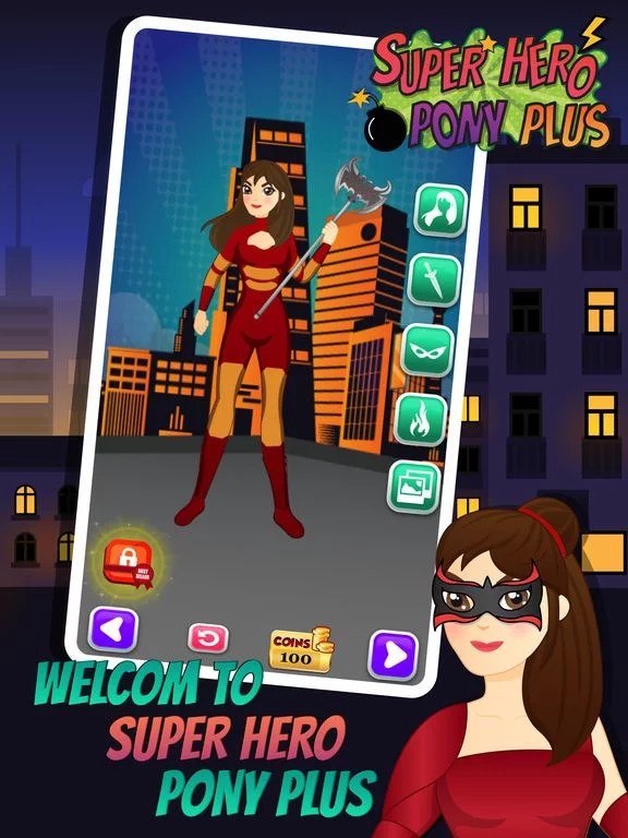 Изображение игры: Dress Up Super Hero Pony Plus - My little Games