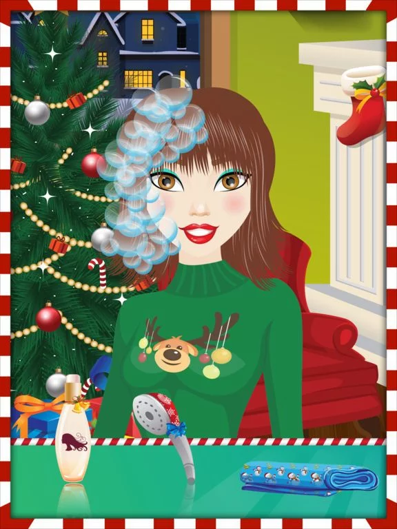 Изображение игры: Christmas Girls Hair Makeover Salon - Free Games